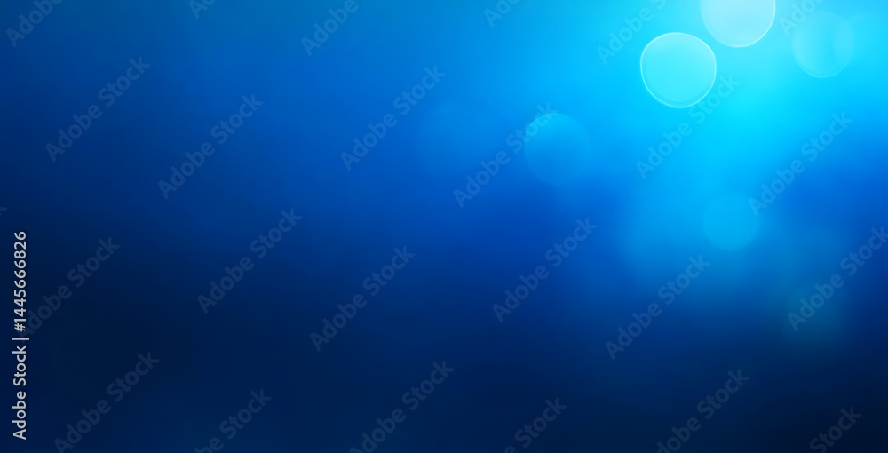 Poster abstract blue background with soft bokeh lights perfect for website design or presentation