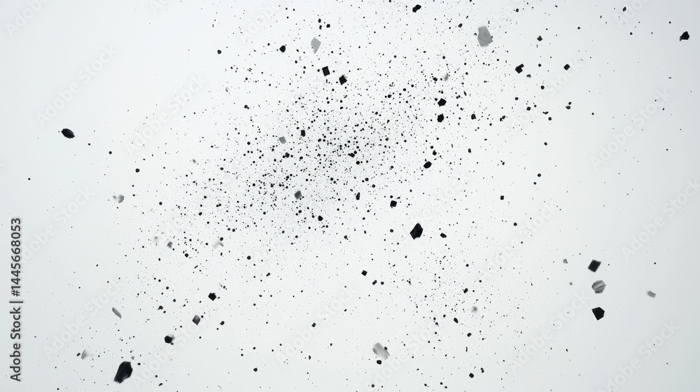 Aufkleber abstract concept: white surface with subtle black spots for texture and modern design