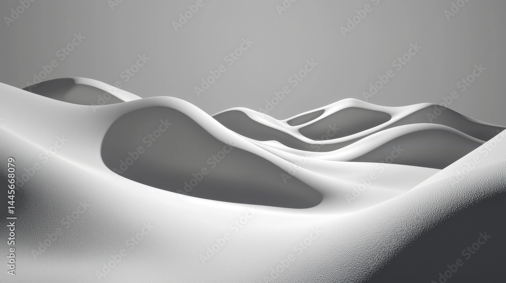 Poster abstract concept: white surface with subtle black spots for texture and modern design