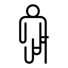 amputation line icon