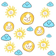 sun and clouds. Sun and clouds background 