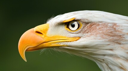 Obraz premium Close up profile portrait of an eagle bird head