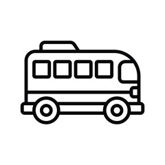 tour bus icon vector design template simple and clean