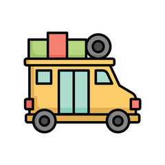 Fototapeta premium tour bus icon vector design template simple and clean