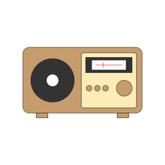 retro radio vector illustration