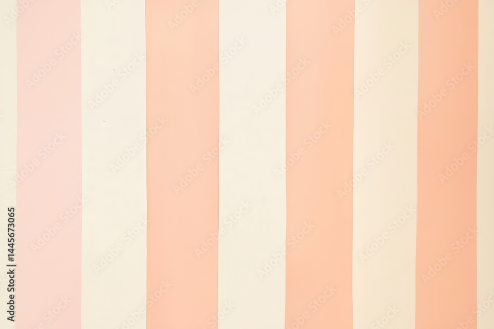 Poster A vertically striped pattern in soft, muted shades of pink and cream, creates a simple yet elegant backdrop or design element.