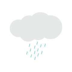 cloud and rain vector icon