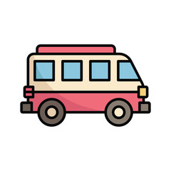 tour bus icon vector design template simple and clean