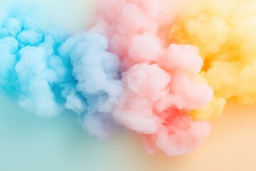 Fototapeta premium Colorful smoke cloud with pastel hues