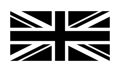 Black and white version of United Kingdom flag