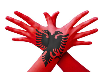 2 hands eagle symbol for Albania