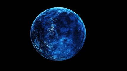 Fototapeta premium Blue Planet in Dark Space