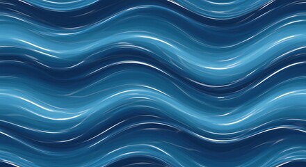 Obraz premium Liquid Sapphire Waves AI Generated