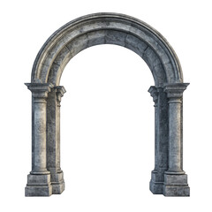 Fototapeta premium Classic column arch isolated on transparent background