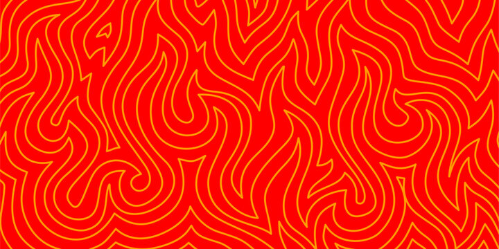 Fire Background. flame Background. doodle fire background. Flame Seamless Pattern. Background with fire lines. Outline of flames background. Continuous fire line design. Flame outline background.