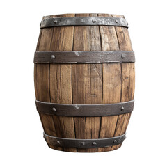 Fototapeta premium wooden barrel crafted with precision, showcasing rustic charm and durability