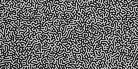 Diffusion reaction seamless vector pattern. Natural seamless line pattern. Linear design with biological shapes. Reaction-diffusion or truing pattern formation. abstract truing organic wallpaper.	