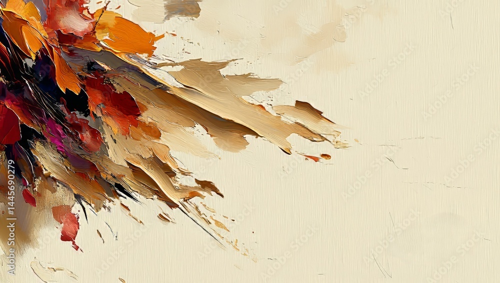 Poster the background features a cream texture that gives it the appearance of an aged canvas, conveying a 