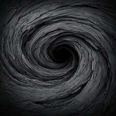 Abstract Grayscale Vortex Swirling Dark Gray and Black Spiral