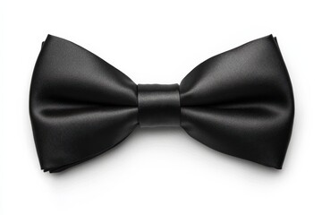 Classic Black Bow Tie Elegant Accessory for Formal Events sharp image on white background