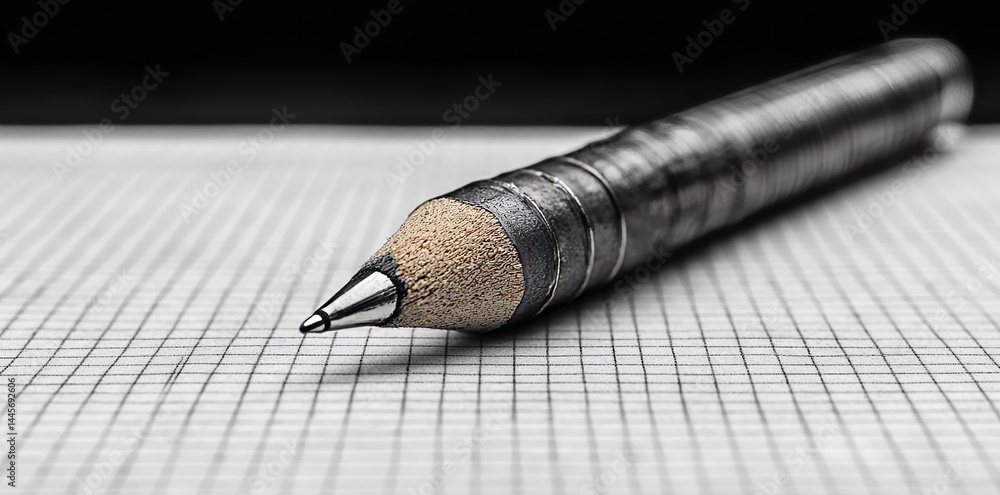 Poster graph line on a grid square, transparent grid line, and empty squared grid for architecture, also a 