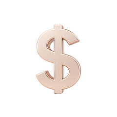 Obraz premium Shiny, metallic dollar sign symbolizing wealth and finance, isolated on transparency background. symbol is sleek and modern, representing currency and economic concepts