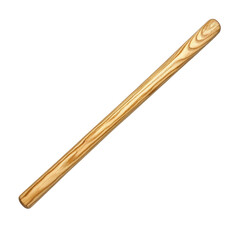 Obraz premium Wooden stick with smooth finish and natural grain pattern, isolated on transparency background. stick is cylindrical and appears to be handcrafted, showcasing its simplicity and elegance