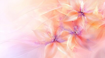Obraz premium Delicate and beautiful flowers blossom in shades of orange and pink