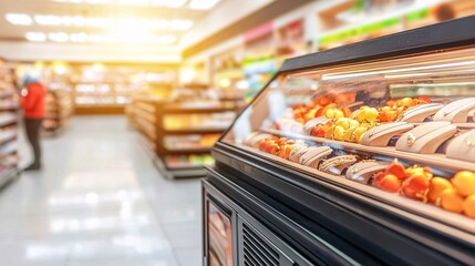 high-end jewelry store with an unlocked display case, representing a suitable target in the crime triangle. The focus is on the lack of security measures, making it an easy opportunity for theft. 