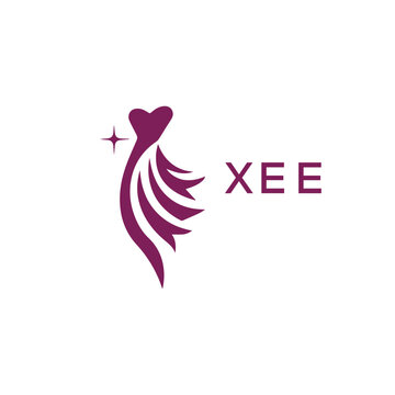 XEE  letter logo design on white background.