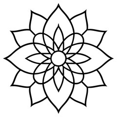 Intricate Mandala Line Art Vector Design