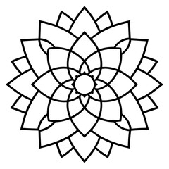 Obraz premium Intricate Mandala Line Art Vector Design