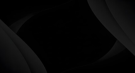 Abstract dark background with curved shapes creating a smooth texture and depth Generative AI