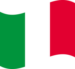 Fototapeta premium Italy flag icon with green white red stripes