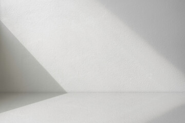 Background pattern design empty wall room studio Backdrop with window light overlay and reflection Interior floor cement stage well display product and text presentation on grey free space backgrounds