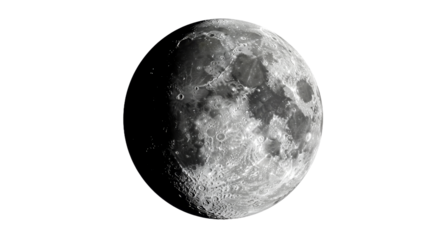 Detailed celestial orb with cratermarked surface