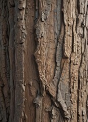 Obraz premium Rough tree bark texture, earthy browns and grays, material, detail, organic
