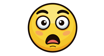 Fototapeta premium A Playful Yellow Emoji Face with a Curious Expression