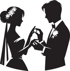 silhouette of a couple