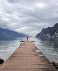Embracing Nature A Beautiful Scenic Dock That Overlooks the Calm and Tranquil Waters