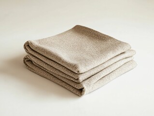 Folded Beige Blanket