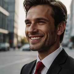 Fototapeta premium portrait of a smiling businessman