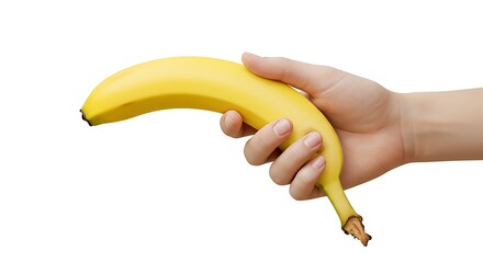 Hand holding banana