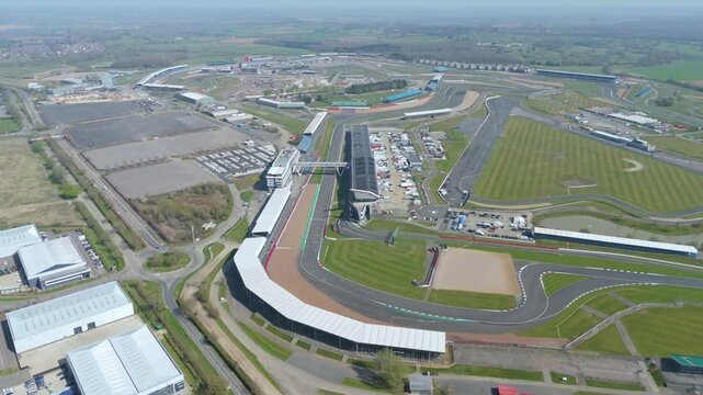 Aerial view of Silverstone Circuit. UK