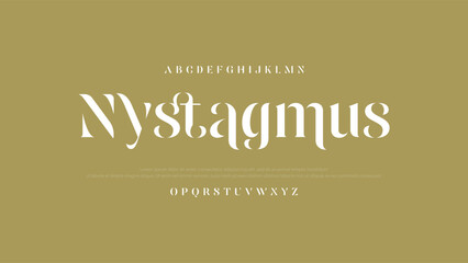 Fototapeta premium Lettering Minimalist Fashion. Elegant alphabet letters serif font and number. Typography fonts regular uppercase, lowercase.