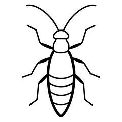 Minimal Earwig Outline Artwork