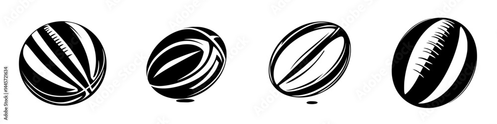 Poster different styles of vector icons representing various coffee beans and their unique shapes and desig