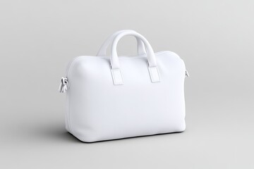 Blank white travel duffel bag
