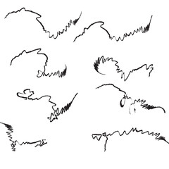 Icons that represent awareness, discovery, attention,