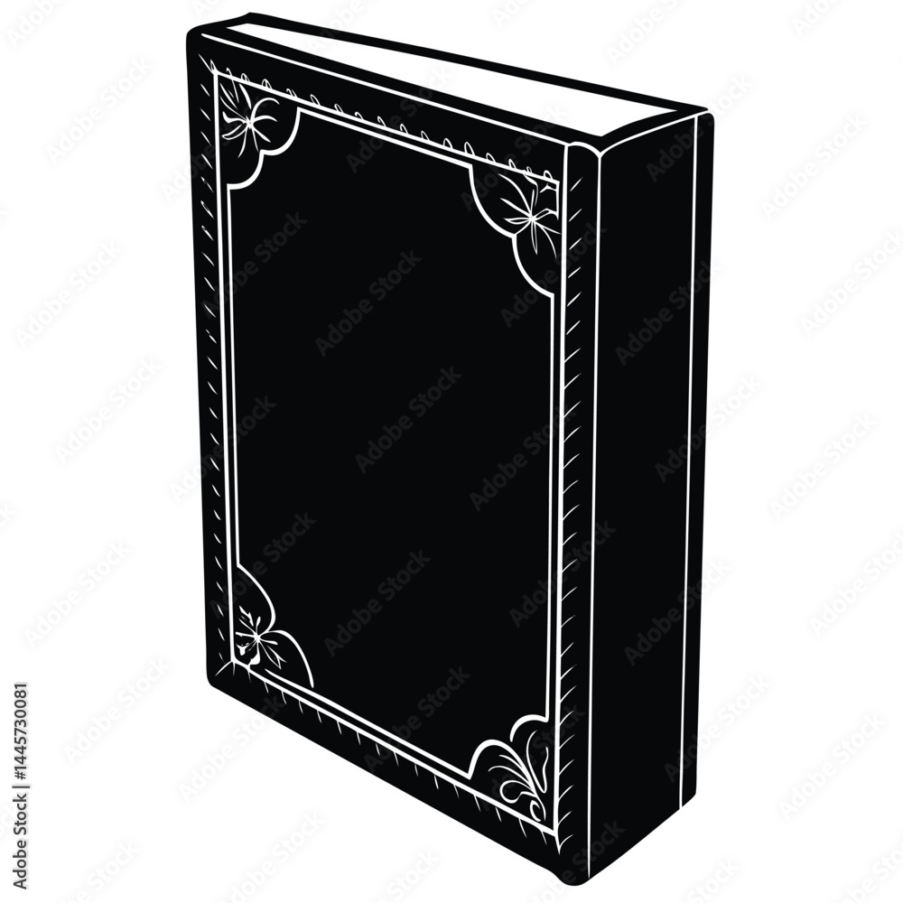 Poster isolated black vector writer using elements book spine mockup with white background